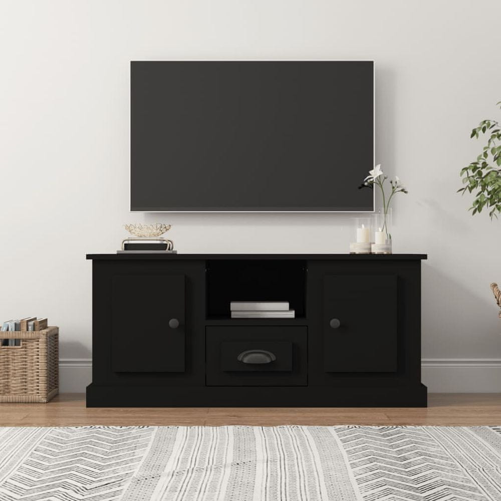Vidaxl TV skrinka čierna 100x35,5x45 cm kompozitné drevo
